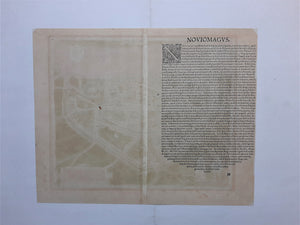 Nijmegen Stadsplattegrond in vogelvluchtperspectief - G Braun & F Hogenberg - 1581