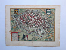 Afbeelding in Gallery-weergave laden, Groningen Stadsplattegrond in vogelvluchtperspectief - G Braun &amp; F Hogenberg - 1582