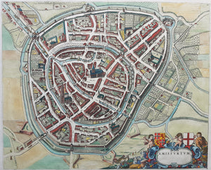 Amersfoort Stadsplattegrond in vogelvluchtperspectief - Frederick de Wit - 1698