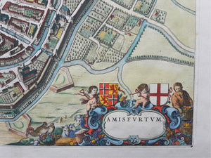 Amersfoort Stadsplattegrond in vogelvluchtperspectief - Frederick de Wit - 1698