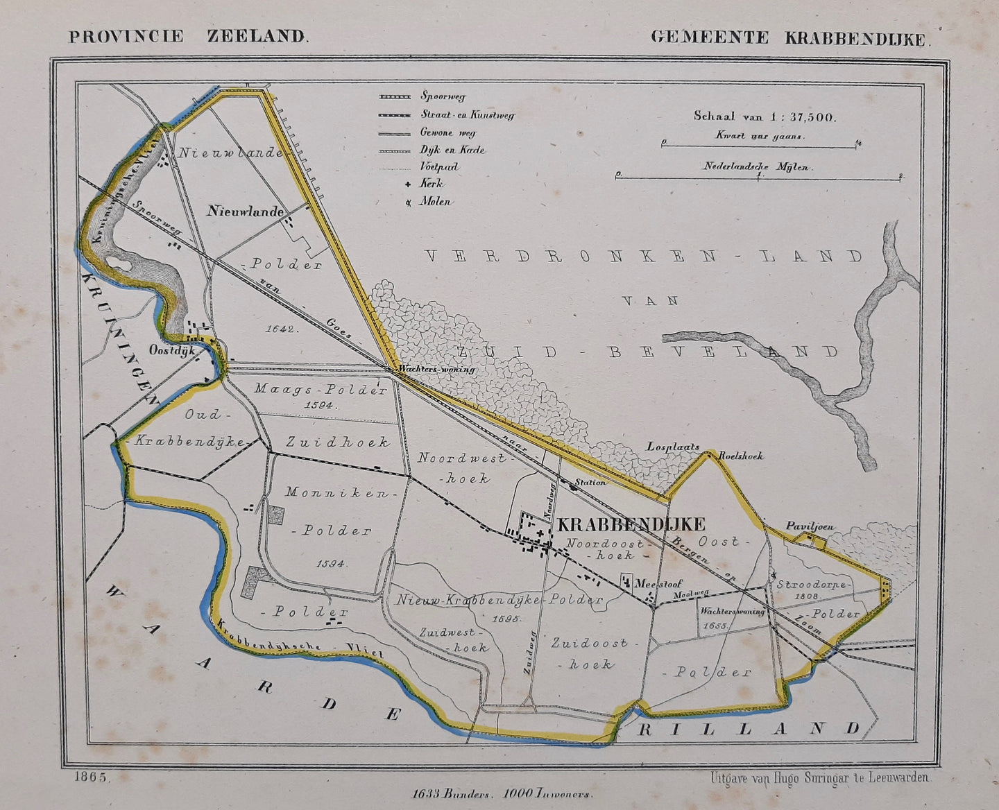 KRABBENDIJKE - Kuijper / Suringar - 1865