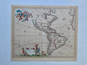 Amerika Noord- en Zuid-Amerika Americas North and South America Western Hemisphere - Nicolaas Visscher - 1658