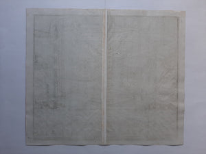 Leiden Stadsplattegrond en aanzicht - M Seutter - circa 1740