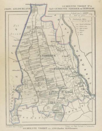 NIJBROEK en TERWOLDE - Kuijper / Suringar - ca. 1867