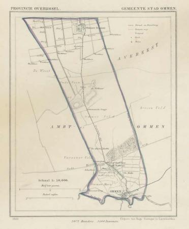 OMMEN (Stad) - Kuijper / Suringar - 1866