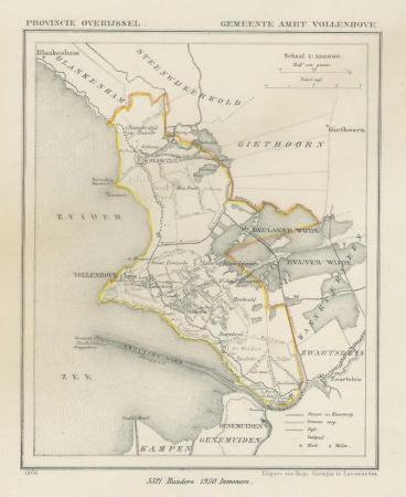 VOLLENHOVE AMBT - Kuijper / Suringar - 1866