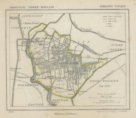 WORMER - Kuijper / Suringar - 1869