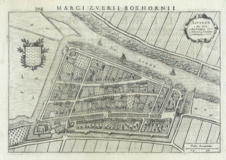ASPEREN  Stadsplattegrond - M Boxhorn - 1634