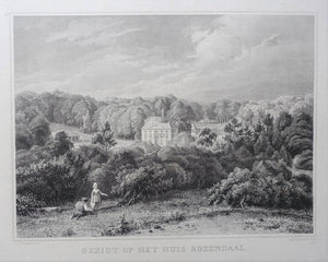 Rozendaal Kasteel en landgoed Rosendael - HW Couwenberg / IA Nijhoff - circa 1835