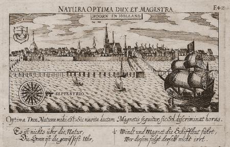 HOORN  Profielgezicht vanaf het water - D Meisner - 1625