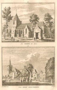 BREUKELEN Dorp Breukelen / Kerk Nieuwer ter Aa - H Spilman - ca. 1750