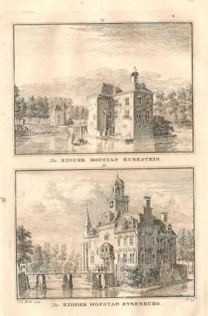 JUTPHAAS (Nieuwegein) Rynestein en Rynenburg - H Spilman - ca. 1750