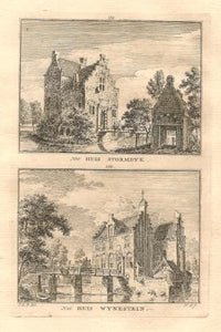 JUTPHAAS (Nieuwegein) Stormdyk en Wynestein - H Spilman - ca. 1750