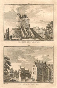HOUTEN Oud-Wulven en Wulven - H Spilman - ca. 1750