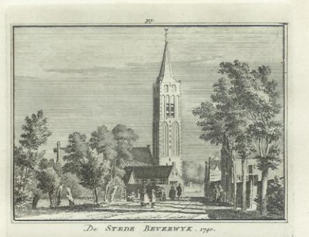 BEVERWIJK Stadsgezicht - H Spilman - ca. 1750