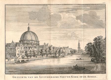 AMSTERDAM Nieuwe Luthersche Kerk Singel - Erven J Ratelband - 1737