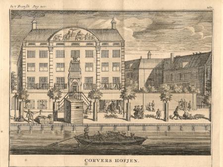 AMSTERDAM Corvershof Nieuwe Herengracht - Erven J Ratelband - 1737