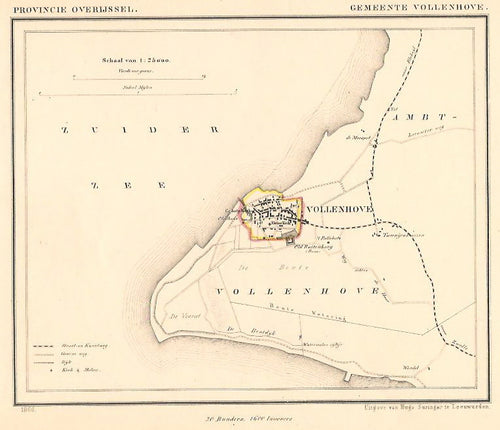 VOLLENHOVE - Kuijper / Suringar - 1866