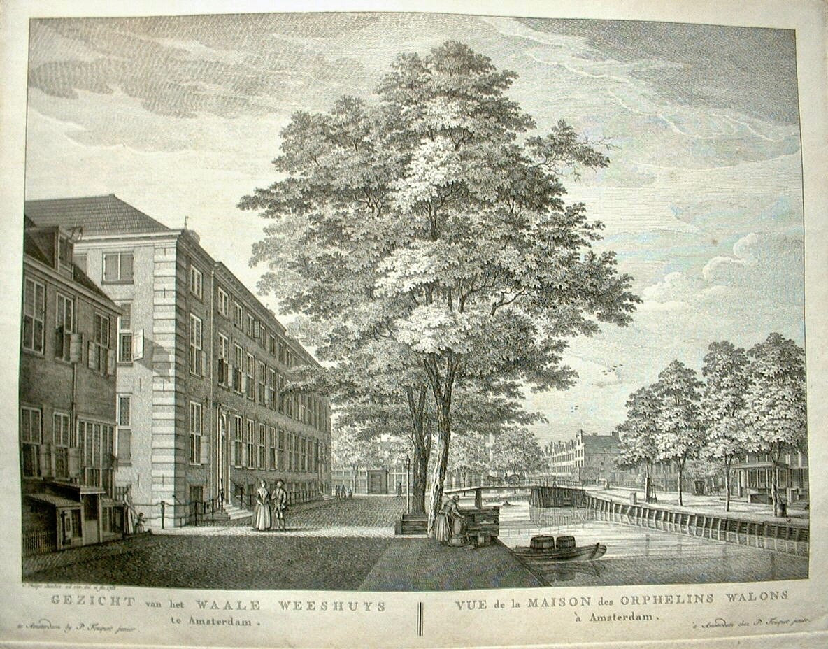 AMSTERDAM Vijzelgracht Maison Descartes Waalse Weeshuis - P Fouquet - 1783