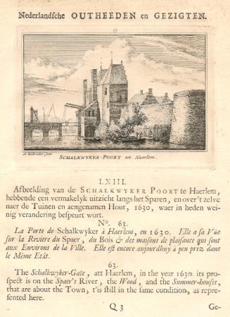 HAARLEM Schalkwijker poort - A Rademaker - 1725