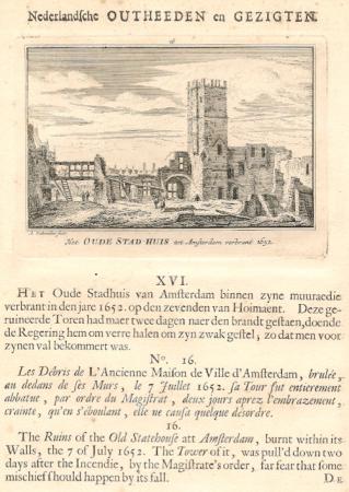 AMSTERDAM Oude Stadhuis in 1652 - A Rademaker - 1725