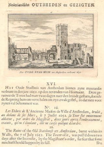AMSTERDAM Oude Stadhuis in 1652 - A Rademaker - 1725