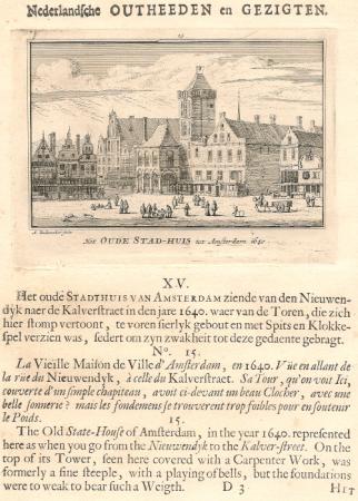 AMSTERDAM Oude Stadhuis in 1640 - A Rademaker - 1725