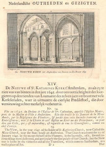 AMSTERDAM Nieuwe Kerk, interieur - A Rademaker - 1725