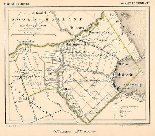 MIJDRECHT - Kuijper/Suringar - ca. 1867