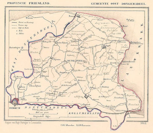 DONGERADEEL: Oostdongeradeel - Kuijper/Suringar - ca. 1867