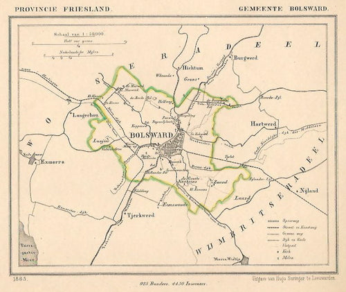 BOLSWARD - Kuijper/Suringar - 1865