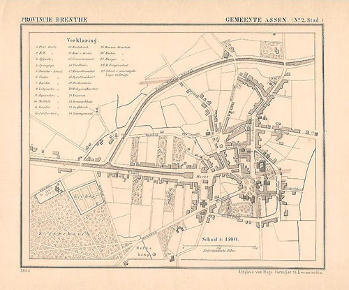 ASSEN Stad - Kuijper /Suringar - 1868