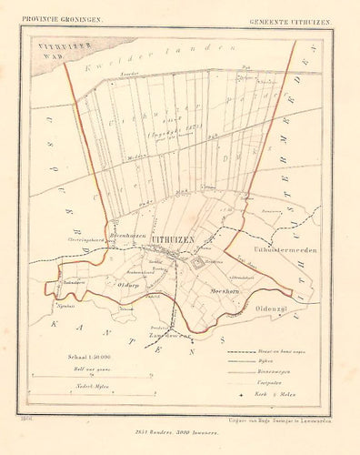 UITHUIZEN - Kuijper / Suringar - 1866