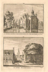 WOUDENBERG Dorp en Groenewoude - H Spilman - ca. 1750