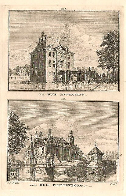 JUTPHAAS NIEUWEGEIN Rynhuizen en Plettenburg - H Spilman - ca. 1750