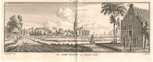 WILNIS Gezicht op het dorp - H Spilman - ca. 1750