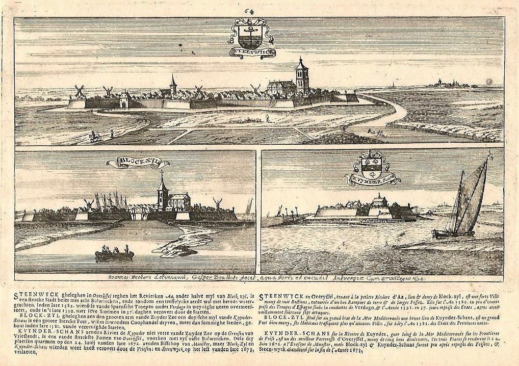 STEENWIJK BLOKZIJL KUINDERSCHANS - J Peeters & C Bouttats - 1674