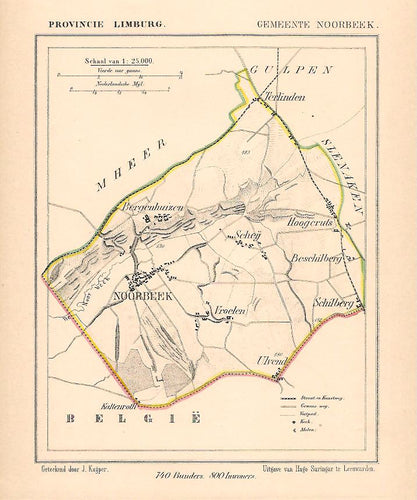 NOORBEEK - Kuijper / Suringar - ca. 1867