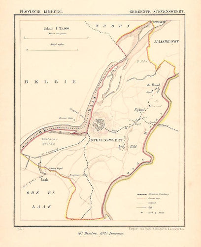 STEVENSWEERT - Kuijper / Suringar - 1867