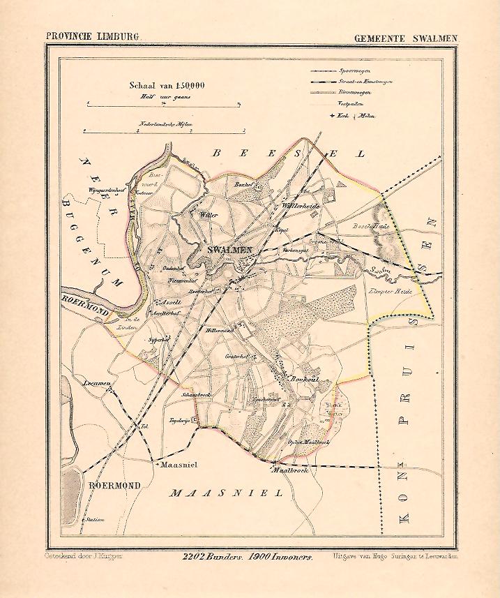 SWALMEN - Kuijper / Suringar - ca. 1867