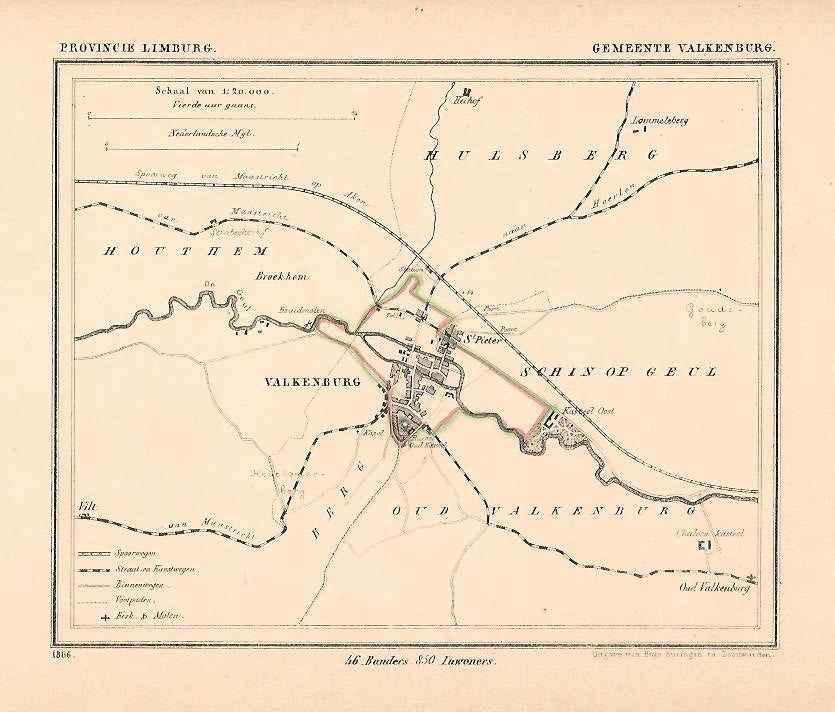 VALKENBURG - Kuijper / Suringar - 1866