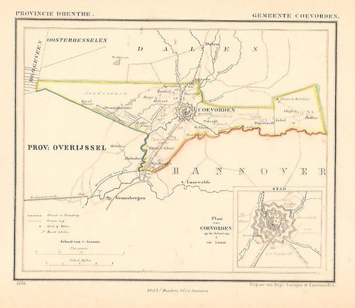 COEVORDEN - Kuijper / Suringar - 1866