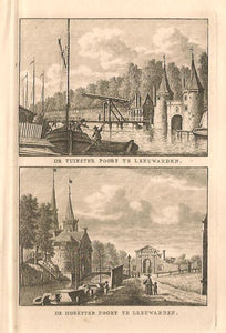 LEEUWARDEN Tuinsterpoort en Hoeksterpoort - KF Bendorp - 1793