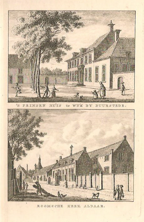 WIJK BIJ DUURSTEDE Prinsenhuis en Roomse Kerk - KF Bendorp - 1793