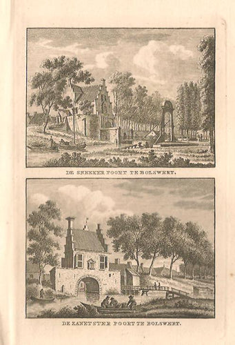BOLSWARD: Snekerpoort en Zanetster poort - KF Bendorp - 1793
