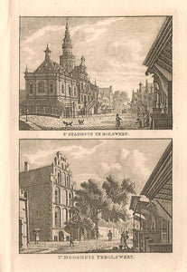 BOLSWARD: Stadhuis en Hooghuis - KF Bendorp - 1793