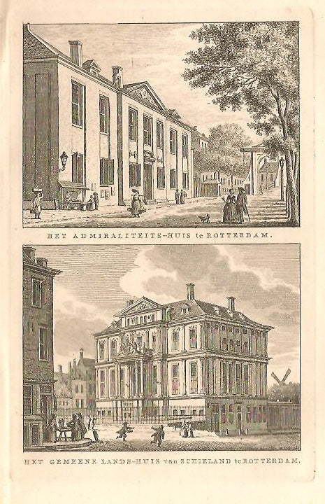 ROTTERDAM Admiraliteitshuis en Schielandshuis Museum Rotterdam - KF Bendorp - 1793