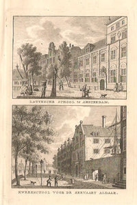 AMSTERDAM Latijnse school en Kweekschool voor de Zeevaart - KF Bendorp - 1793