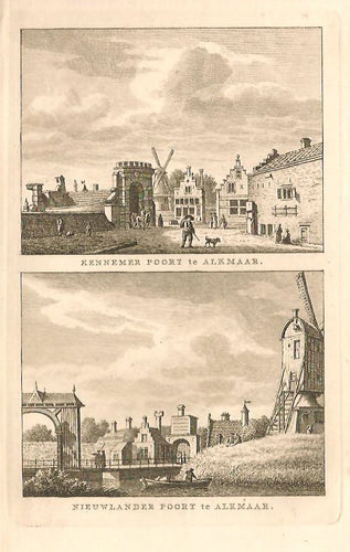 ALKMAAR Kennemerpoort en Nieuwlanderpoort - Bendorp - 1793