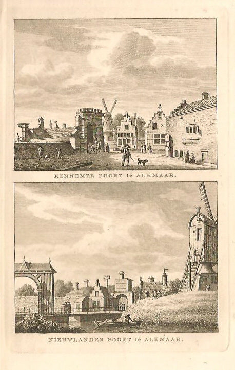 ALKMAAR Kennemerpoort en Nieuwlanderpoort - Bendorp - 1793